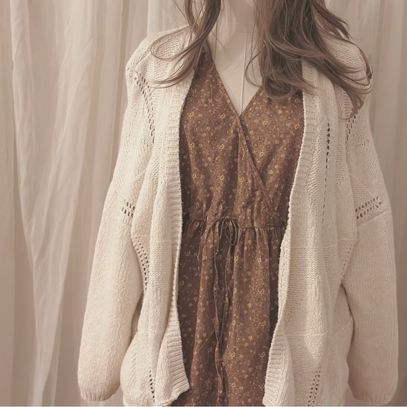 FOR LIVING IN: Peruvian Patchwork GrandamaCore Cardigan Ethical Item - Picture 8 of 13